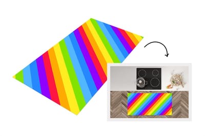 Keukenloper - Loper keuken - Regenboog - Patronen - Pride - 120x60 cm - Keukenloper vinyl