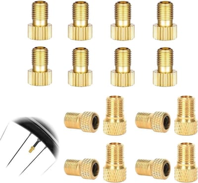 16-delige Fietsventiel Adapter Set voor Auto Ventielen - Omzetten van Fietsventielen naar Auto Ventielen voor Mountainbikes en Fietsen