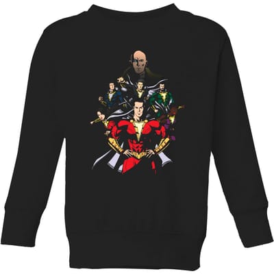 Shazam! Team Up kindertrui - Zwart - 98/104 (3-4 jaar)