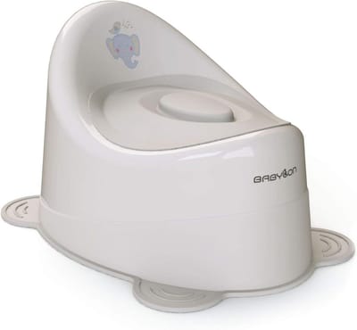 Kinderpotje met Deksel voor Jongens en Meisjes, Antislip, Anatomisch, met Deksel, Grijs