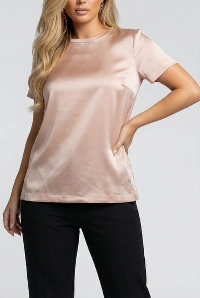 GUESS Marciano By  Denise Ss Top Blush Breeze Maat: 38 | Blouses Outlet | Dames | Roze