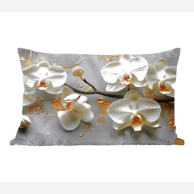 Sierkussens - Kussentjes Woonkamer - 60x40 cm - Bloemen - Orchidee - Abstract - Modern