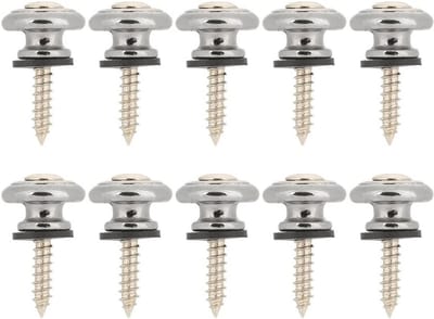Gitaarstrap Knoppen Paddenstoel Hoofd - 10 Stuks Metalen Riem Sloten Voor Elektrische Gitaar En Ukulele