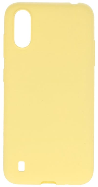 Hoesje Geschikt voor de Samsung Galaxy A01 - Backcover Color Telefoonhoesje - Geel