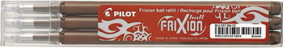 Pilot vullingen voor Frixion Ball en Frixion Ball Clicker, bruin , etui met 3 stuks 12 stuks