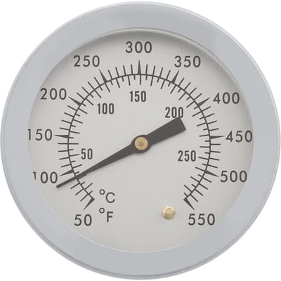 50~550 Fahrenheit Barbecue BBQ Smoker Grill Thermometer Temperatuurmeter Analoog Wijzerplaat Dubbele Schaal gray