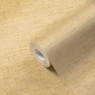 RAFFIA STIJL BEHANG | Vlechtwerk - geel beige - A.S. Création Desert Lodge
