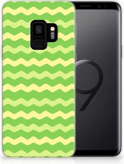 Samsung Galaxy S9 TPU bumper Waves Green