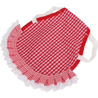 Tablier Double Poule Réutilisable Tablier Poule Protecteur de Volaille avec Sangles Élastiques pour Poule Petite Moyenne et Grande Carreaux Rouges pink