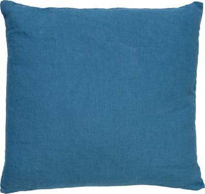 Dutch Decor LINN - Kussenhoes 45x45 cm - 100% linnen - effen kleur - Provincial Blue - lichtblauw - met rits - zonder binnenkussen