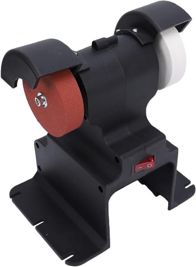 Mini bankslijpmachine - Metaal polijstmachine - Metaal slijpen polijsten - Draadloos 18V batterij - 7000 RPM - Grijs