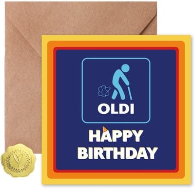 Dailygoody - Verjaardagskaart - Grappige verjaardagskaart voor mannen - Humoristische illustraties - 14,5 x 14,5 cm - Inclusief envelop - Geschikt voo.