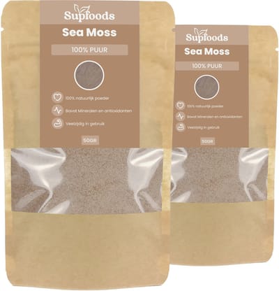 Sea Moss Poeder 100% Puur - 100gram - Van Nature Rijk aan Mineralen - Geschikt voor Sea Moss Gel en Recepten - Irish Moss of Zeewier Poeder - Seamoss