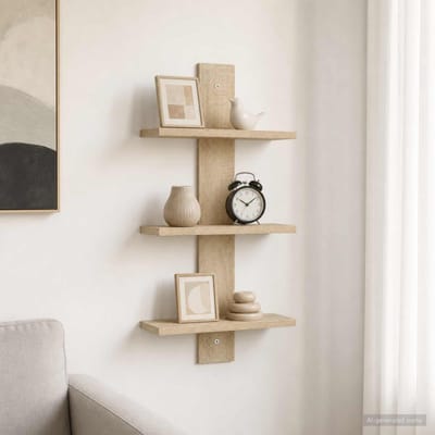 vidaXL - Wandplank - Sonoma - Eiken - 30 - x - 13.5 - x - 64.5 - cm - Bewerkt - hout
