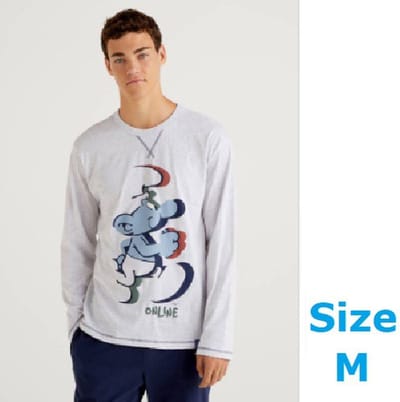 Wandelende smurf Smurfen T-shirt - Benetton - Long Fiber Cotton - Maat M