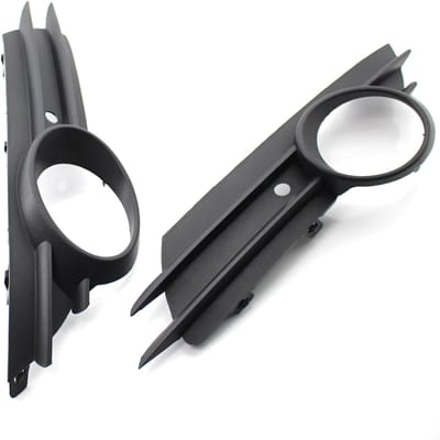 Enjoliveur de calandre inférieure de pare-chocs avant gauche et droit avec trou pour phare antibrouillard Ensemble de 2 pièces de remplacement pour OPEL VAUXHALL CORSA D MK3 2006 noir