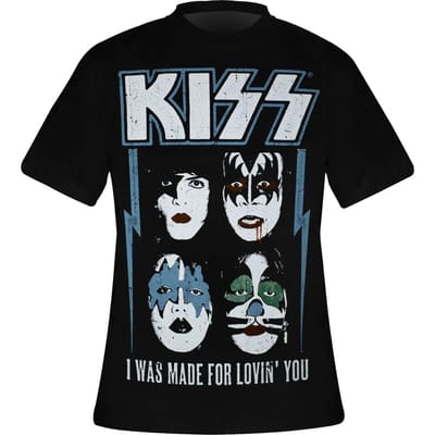 Kiss - Made For Lovin' You Heren T-shirt - S - Zwart