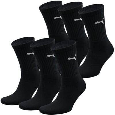 Puma Sportsokken Zwart - 6 paar Zwarte Sport Sokken - Unisex - Maat 35/38