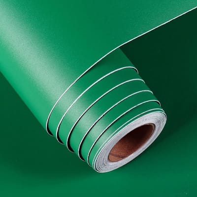 Dailygoods - FunStick Effen Groen Behang Meubels Klevende Folie Keuken Tafelbladfolie Waterdicht Zelfklevend Behang Woonkamer Kinderkamer Decoratiefolie Groene Meubelfolie Zelfklevende Folie 30 cm x 5 m