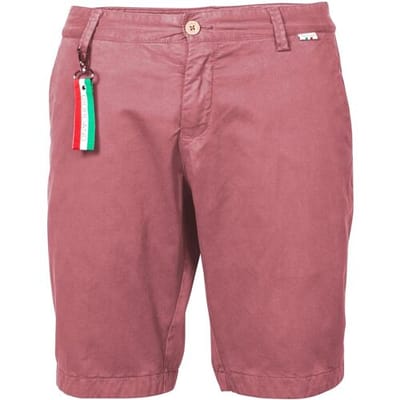 Giordano Bermuda Stockholm Short Garment Dyed Twill Cotton Stretch Mauve / male