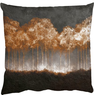 Sierkussens - Kussentjes Woonkamer - 50x50 cm - Gouden Bomen in Mistig Landschap