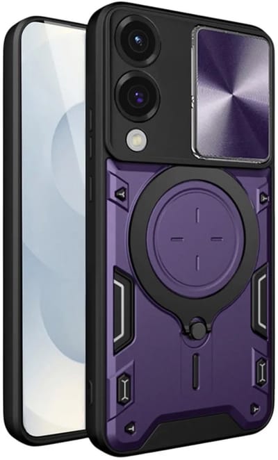 Hoesje geschikt voor Samsung Galaxy S25 Edge - Techsuit CamGuard Pro Back Cover - Paars