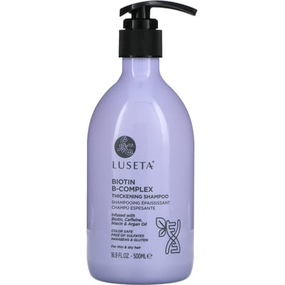 Luseta Beauty, Shampooing fortifiant au complexe B à la biotine, pour cheveux fins et secs, 16,9 fl oz (500ml) gray
