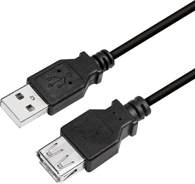 LogiLink USB 2.0-verlengkabel, zwart, 2.0 m