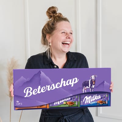Mega Milka - "Beterschap!" - 600 gram - Chocoladereep - Chocolade