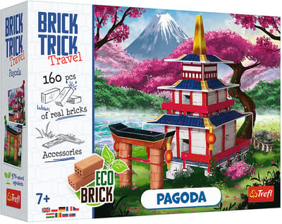 Brick Trick bouwset pagode - educatief speelgoed - reizen.