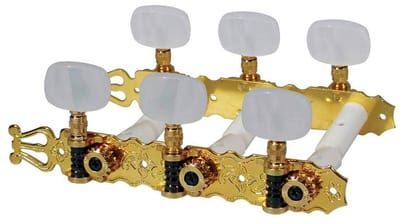 Boston 131-PG Stemmechanieken voor Klassieke Gitaar 3L/3R Goud met Parelmoer Knoppen en Lyra 70 mm