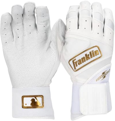 Franklin Honkbal/Softbal Slaghandschoenen Volwassenen| Maat M Kleur White/Gold