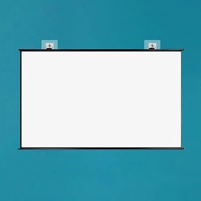 Projectiescherm Handmatig - Rol-scherm Uitklapbaar - Films Kijken - Mat Wit Diffuus - 40 inch - Wit