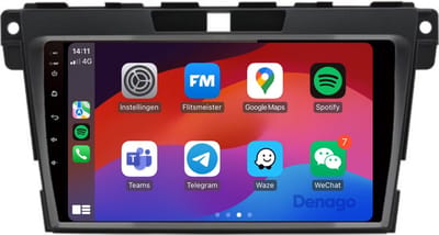 CarPlay autoradio geschikt voor Mazda CX-7 (2006–2012) | Android 13 | Draadloos Apple CarPlay & Android Auto | 2GB + 32GB | QuadCore processor | Denago DNG-A49 | 2025 model | 2006 2007 2008 2009 2010 2011 2012 | Bluetooth & Wifi