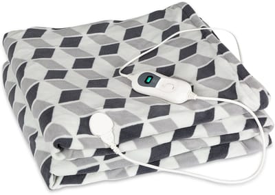 Klarstein XXL Warmtedeken, 120W elektrische deken met automatische uitschakeling, Knuffeldeken voor bed, bank & camping, Energiebesparend & wasbaar, Elektrische deken 200x180 cm