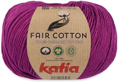 Katia Fair Cotton - 51 verkeers paars - Biologisch Katoengaren