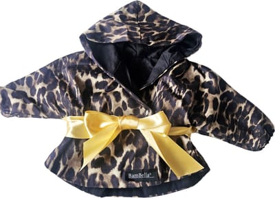 BamBella ® - Jas - maat 56 - Zomerjas meisjes kinder jas kind baby panterprint lente dierenprint bruin zwart