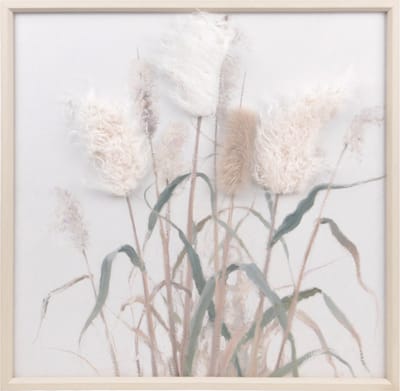 UNUS® Wandbeeld riet 3D 60x60 cm Wall art - Boho Stijl - Schilderijen - wanddecoratie muurdecoratie - Woonkamer - slaapkamer - hal - kantoor - beeldjes voor binnen - Design B