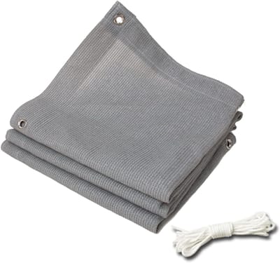 Schaduwdoek-Zonneluifel-schaduwdoek-Rechthoekig schaduwdoek - Grijs schaduwnet Autoschaduw-stof - Schaduwnet - Schaduwdoek - 90% UV-bescherming Ademend schaduwdoek - Kas Buiten Tuin Terras Privacyscherm - Grijs - 1x1,5m