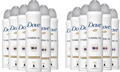 Dove Deo Spray XL - Invisible Dry Women - 12 x 250 ml - Voordeelverpakking