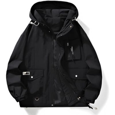 Nieuwe Outdoor Jas Jas Wandeljas Heren Berg Hong Kong Stijl Top Patchwork Jas 3XL black