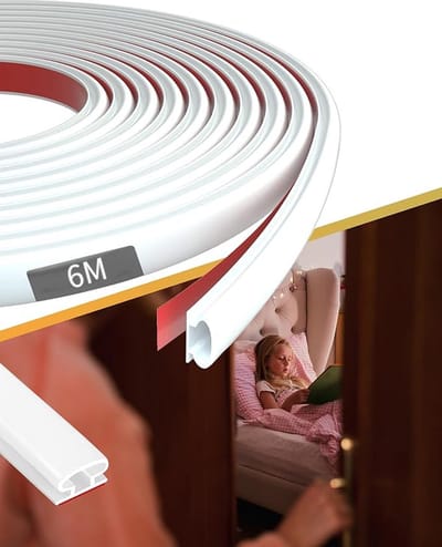 6M - Afdichtstrip - Kitstrip - 10*6mm - wit - deurramen frame tochtstopper afdichtingsstrip - Deur Weerstrips - TPE