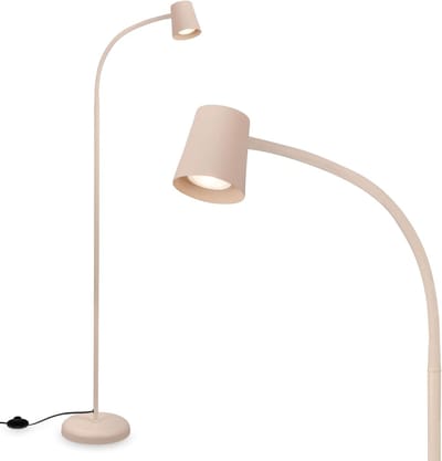 Ploutos® Booglamp - Staande Lamp Met Voetschakelaar - Leeslamp Woonkamerlamp - Beige - 21cm x 21cm x 128cm