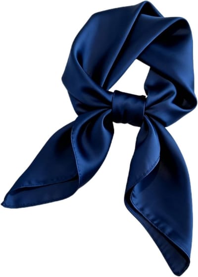 Elegante vierkante chiffon sjaal voor dames 70x70 cm, marineblauw, perfect voor elke gelegenheid