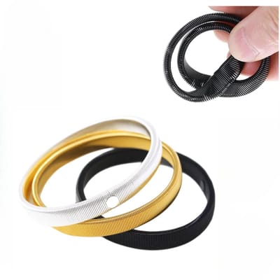 6 Stuks Bevestigingsarmband – Mouwophouder - Sleeve holder - Elastische metalen armbanden - Voorkomt dat manchetten naar beneden glijden – Unisex - LOUZIR