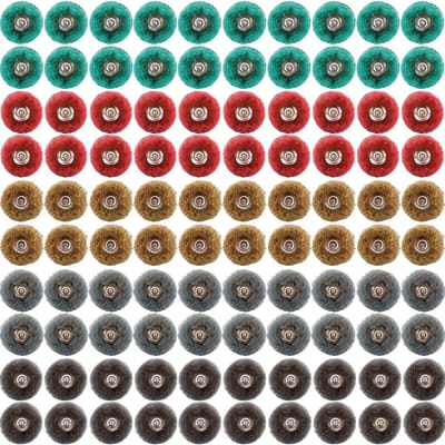 100 Stuks Schuur- en Polijstwielen Set 25mm voor Roterende Gereedschappen - Diverse Korrels