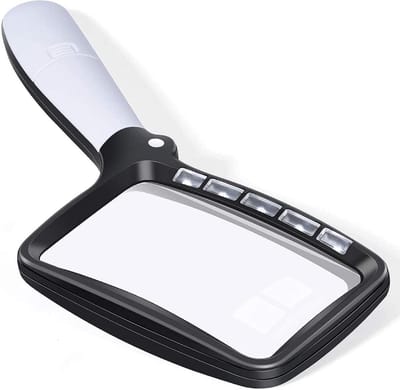 Vergrootglas met Licht - Leesloep Handloep - Hobby's en Lezen - Opvouwbaar Handvat - 2x Vergroting - Niet gespecificeerd