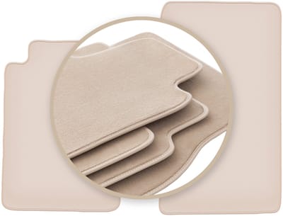 PREMIUM beige matten voor: Mercedes SLK R170 cabrio 1996-2004