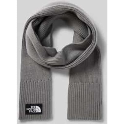 Sjaal in tricotlook met logopatch