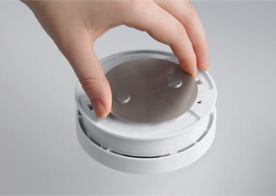 Hama Montageset rookmelder, ØxH: 7,1 x 5,7 cm, zilver